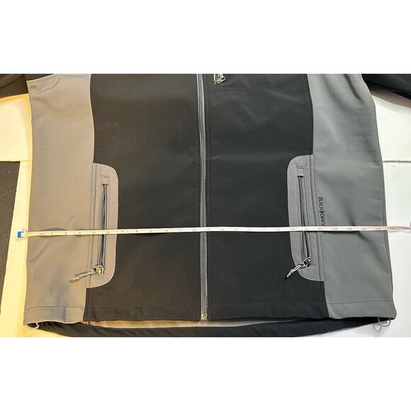 Black Diamond Softshell Fleece Lined Jacket Black Gray Mens Size XXL Small Stain - Picture 11 of 13